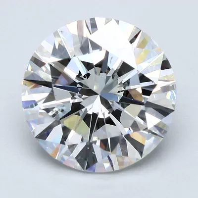 6.18ct I SI1 Rare Carat Ideal Cut Round Diamond