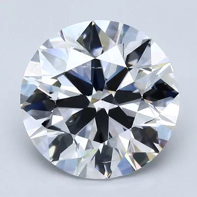 5.01ct D SI1 Rare Carat Ideal Cut Round Diamond