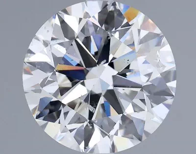 4.01ct H SI2 Rare Carat Ideal Cut Round Diamond