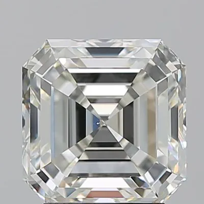 3.01ct J VS2 Rare Carat Ideal Cut Asscher Diamond