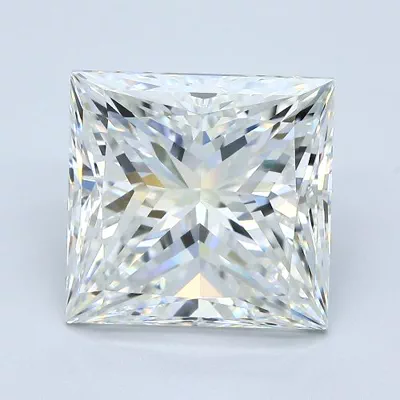7.01ct H VVS2 Rare Carat Ideal Cut Princess Diamond