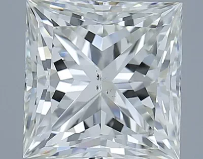 3.01ct K SI1 Rare Carat Ideal Cut Princess Diamond
