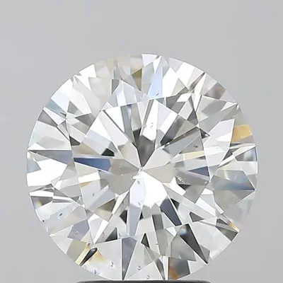 3.01ct F SI2 Rare Carat Ideal Cut Round Diamond