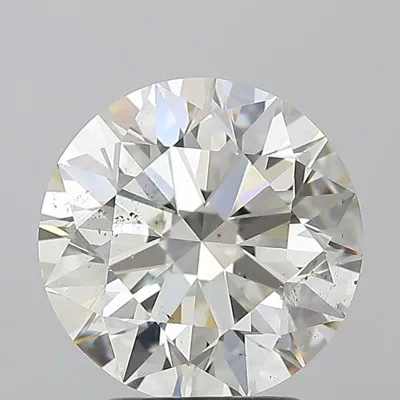 3.01ct K SI2 Rare Carat Ideal Cut Round Diamond