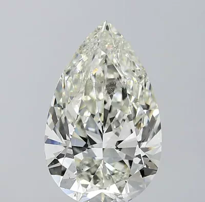 4.01ct K SI2 Rare Carat Ideal Cut Pear Diamond