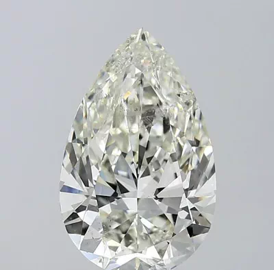 4.01ct K SI2 Rare Carat Ideal Cut Pear Diamond