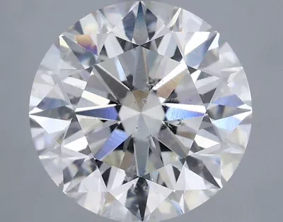 4.00ct J SI2 Rare Carat Ideal Cut Round Diamond