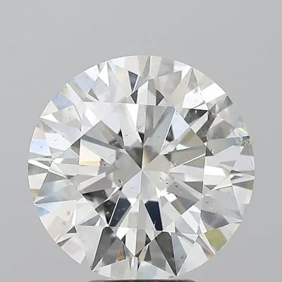 5.01ct I SI2 Rare Carat Ideal Cut Round Diamond