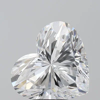 5.10ct D VS2 Rare Carat Ideal Cut Heart Diamond