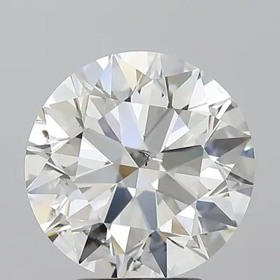 3.71ct I SI2 Rare Carat Ideal Cut Round Diamond