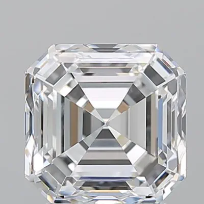 3.03ct E VVS2 Rare Carat Ideal Cut Asscher Diamond
