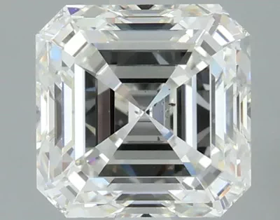 2.09ct J SI1 Rare Carat Ideal Cut Asscher Diamond