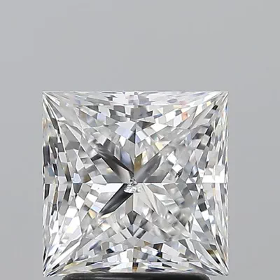 2.51ct E SI2 Rare Carat Ideal Cut Princess Diamond
