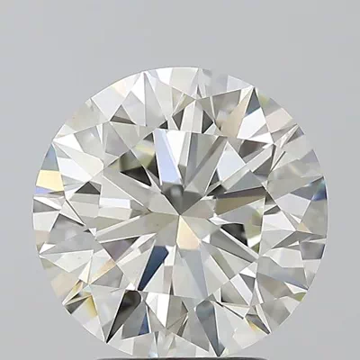 3.02ct K VS2 Rare Carat Ideal Cut Round Diamond