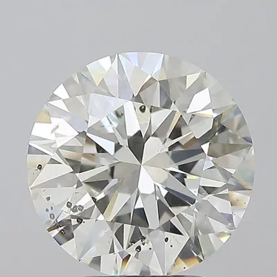 3.03ct J SI2 Rare Carat Ideal Cut Round Diamond
