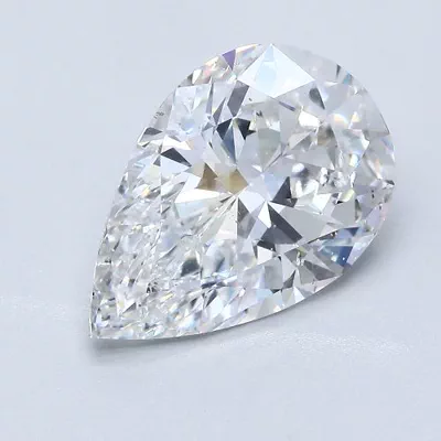 4.09ct E SI1 Rare Carat Ideal Cut Pear Diamond
