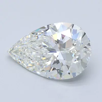 5.22ct H VVS2 Rare Carat Ideal Cut Pear Diamond