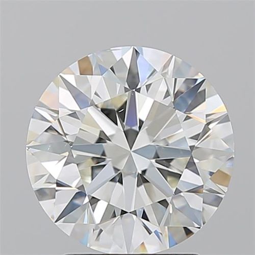 3.01ct J VS2 Rare Carat Ideal Cut Round Diamond