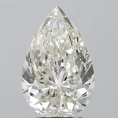 3.01ct K SI2 Rare Carat Ideal Cut Pear Diamond