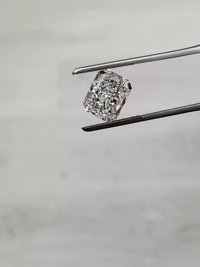 3.02ct I SI2 Rare Carat Ideal Cut Radiant Diamond