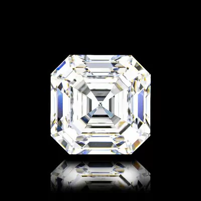 3.06ct H VS1 Rare Carat Ideal Cut Asscher Diamond