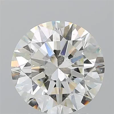 3.01ct K SI2 Rare Carat Ideal Cut Round Diamond