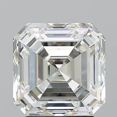 3.06ct K VS2 Rare Carat Ideal Cut Asscher Diamond