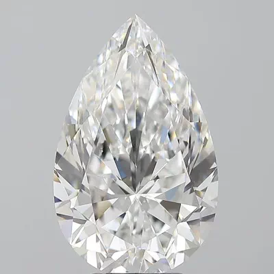 5.12ct F VS2 Rare Carat Ideal Cut Pear Diamond