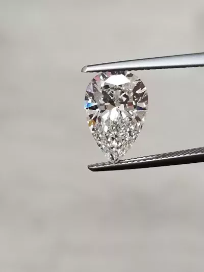 3.72ct J SI1 Very Good Cut Pear Diamond