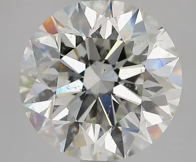 5.32ct I SI2 Rare Carat Ideal Cut Round Diamond