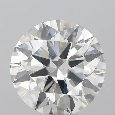 6.03ct I SI2 Rare Carat Ideal Cut Round Diamond