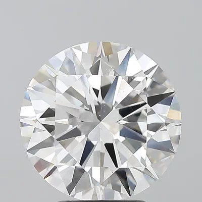 3.27ct F SI2 Rare Carat Ideal Cut Round Diamond