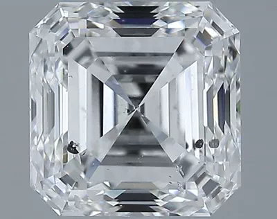 3.01ct F SI2 Excellent Cut Asscher Diamond