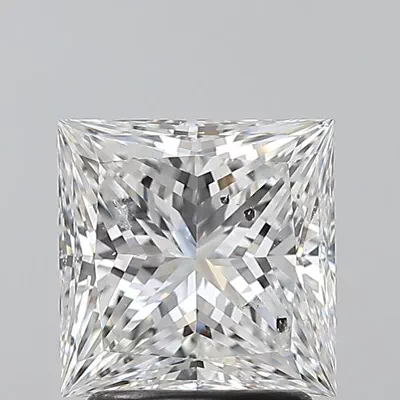 2.05ct E SI2 Rare Carat Ideal Cut Princess Diamond