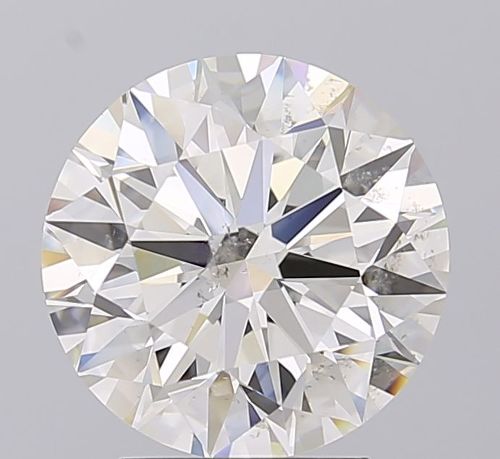 3.51ct I SI2 Rare Carat Ideal Cut Round Diamond