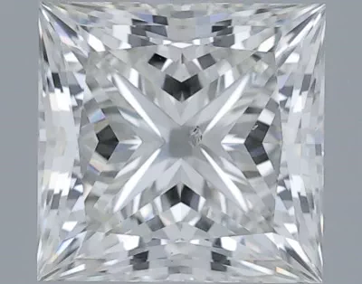2.10ct K SI2 Rare Carat Ideal Cut Princess Diamond
