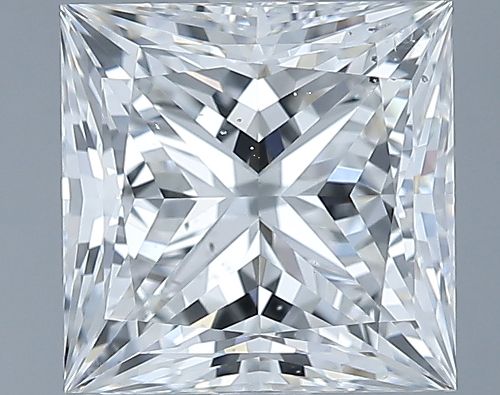 3.05ct F SI1 Rare Carat Ideal Cut Princess Diamond