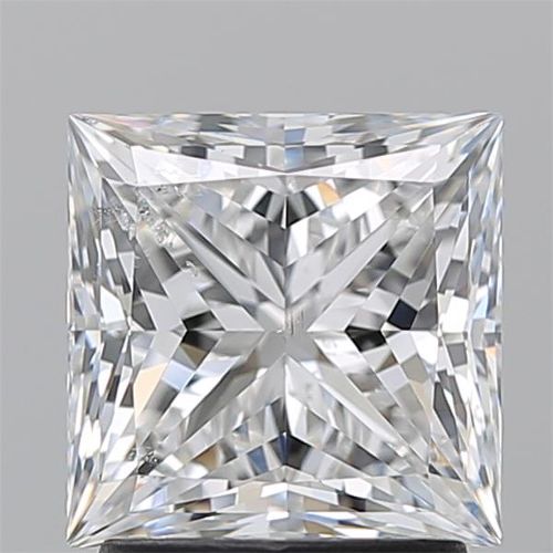 2.20ct E SI2 Rare Carat Ideal Cut Princess Diamond