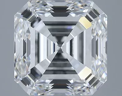 6.11ct F VS2 Rare Carat Ideal Cut Asscher Diamond
