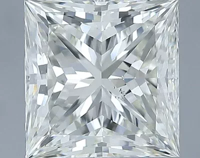 3.31ct K SI1 Rare Carat Ideal Cut Princess Diamond