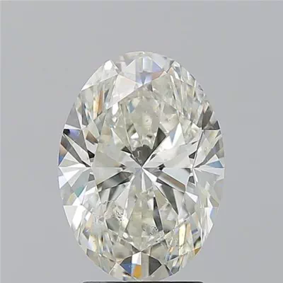 3.20ct K SI2 Rare Carat Ideal Cut Oval Diamond