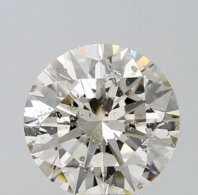 5.01ct K SI2 Rare Carat Ideal Cut Round Diamond