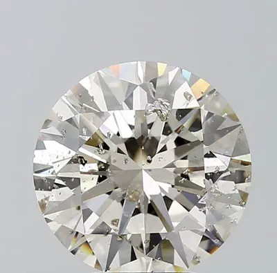 5.01ct K SI2 Rare Carat Ideal Cut Round Diamond