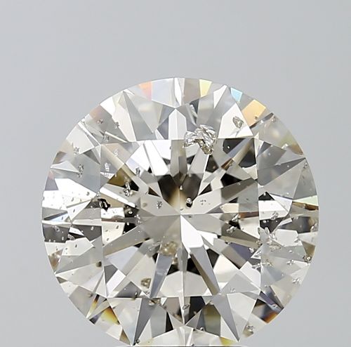 5.01ct K SI2 Rare Carat Ideal Cut Round Diamond