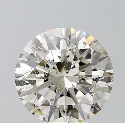 5.01ct K SI2 Rare Carat Ideal Cut Round Diamond