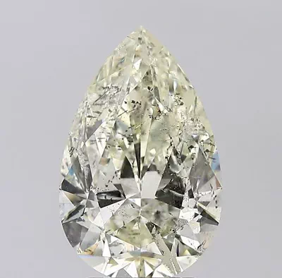 3.50ct K SI2 Rare Carat Ideal Cut Pear Diamond