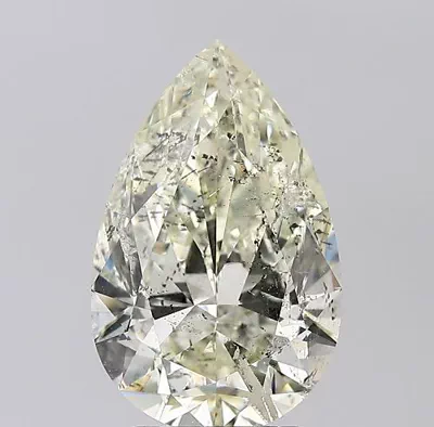 3.50ct K SI2 Rare Carat Ideal Cut Pear Diamond
