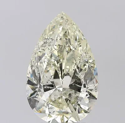 3.50ct K SI2 Rare Carat Ideal Cut Pear Diamond