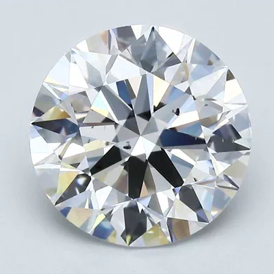 4.05ct F SI1 Rare Carat Ideal Cut Round Diamond