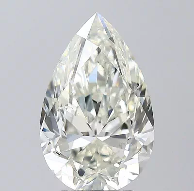 4.20ct K SI2 Rare Carat Ideal Cut Pear Diamond